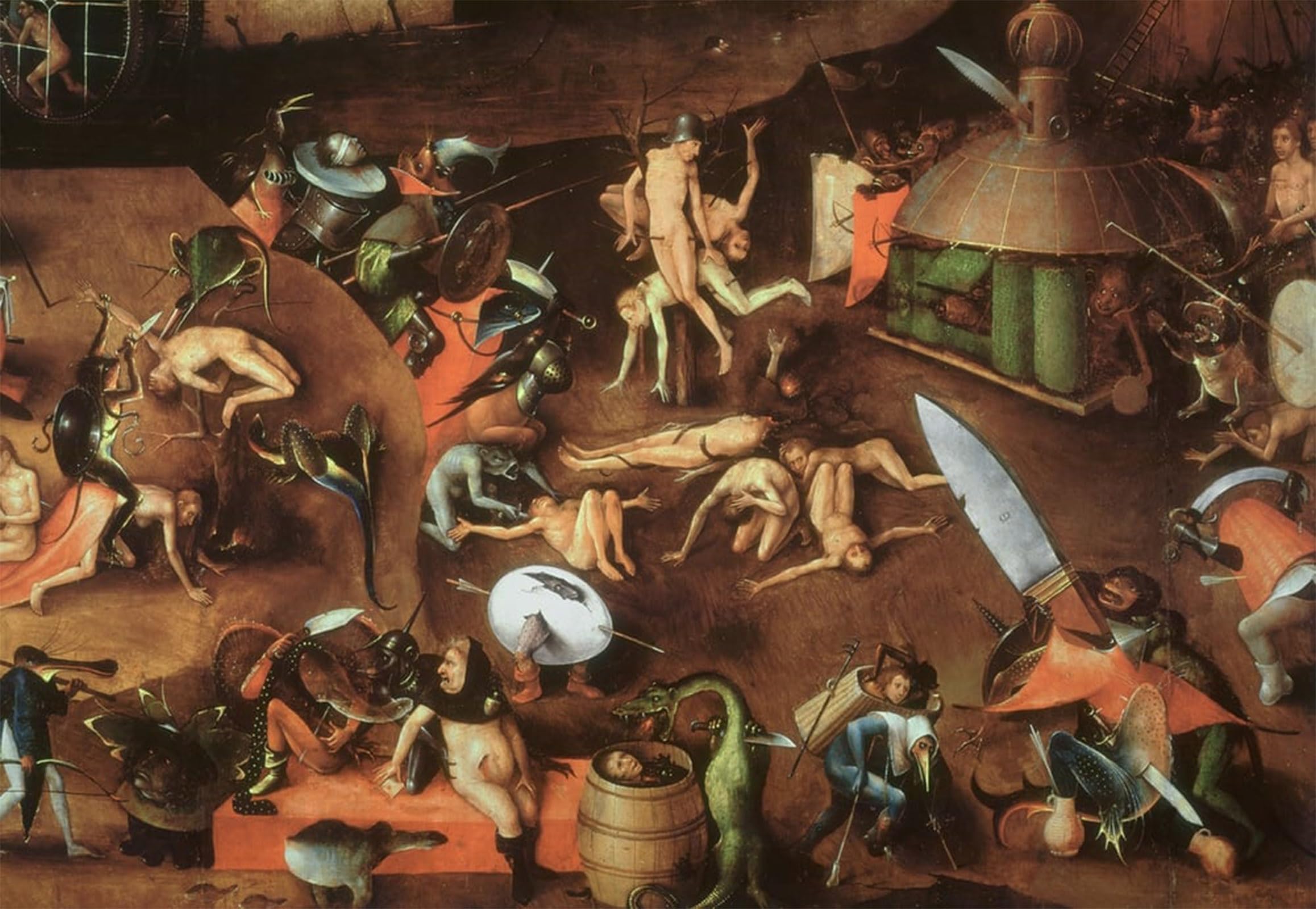 POSTERIIk Famous Modern Artwork Art Mural the Hell by Hieronymus Boske Oil Paintings Pictures for Home Decor 60x90cm