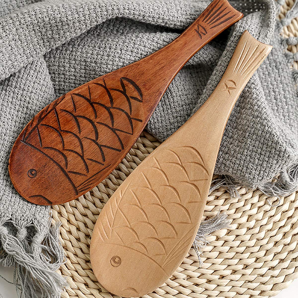 2 Pala Di Riso In Legno - Cucchiaio Per Riso E Purè | Design Giapponese Naturale - Foto 9