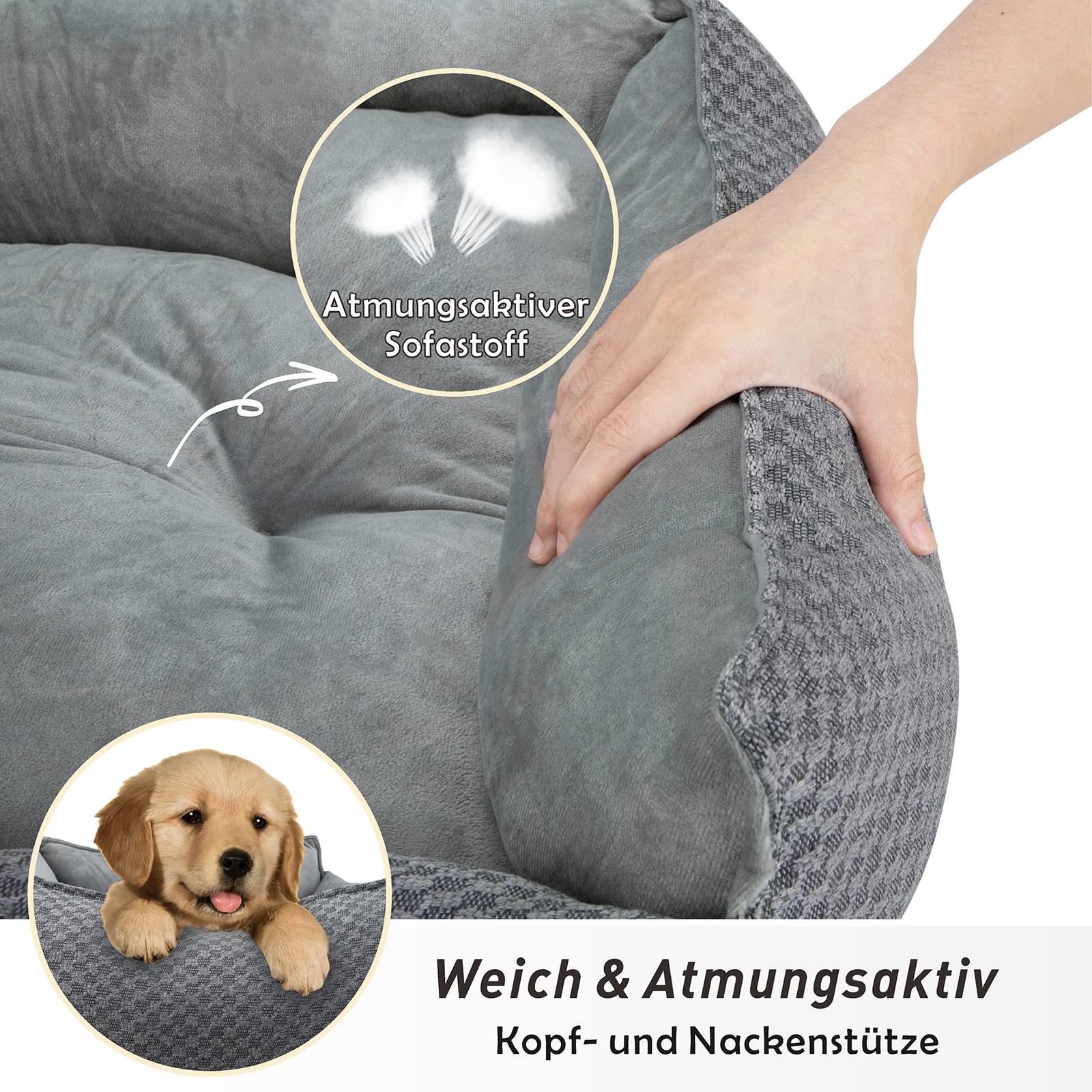 JOEJOY Hondenbed, middelgrote honden, anti-angst, hondenmand, antislip