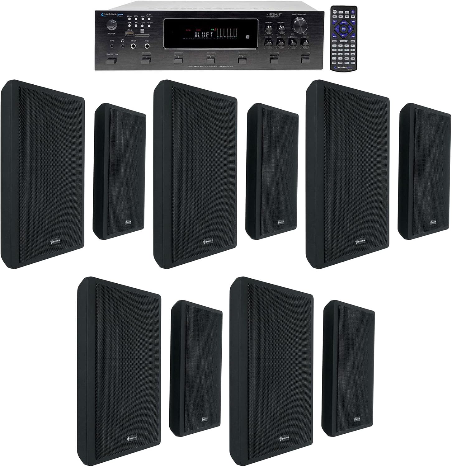 Technical Pro 6000w 6Zone Home Theater Bluetooth Receiver+