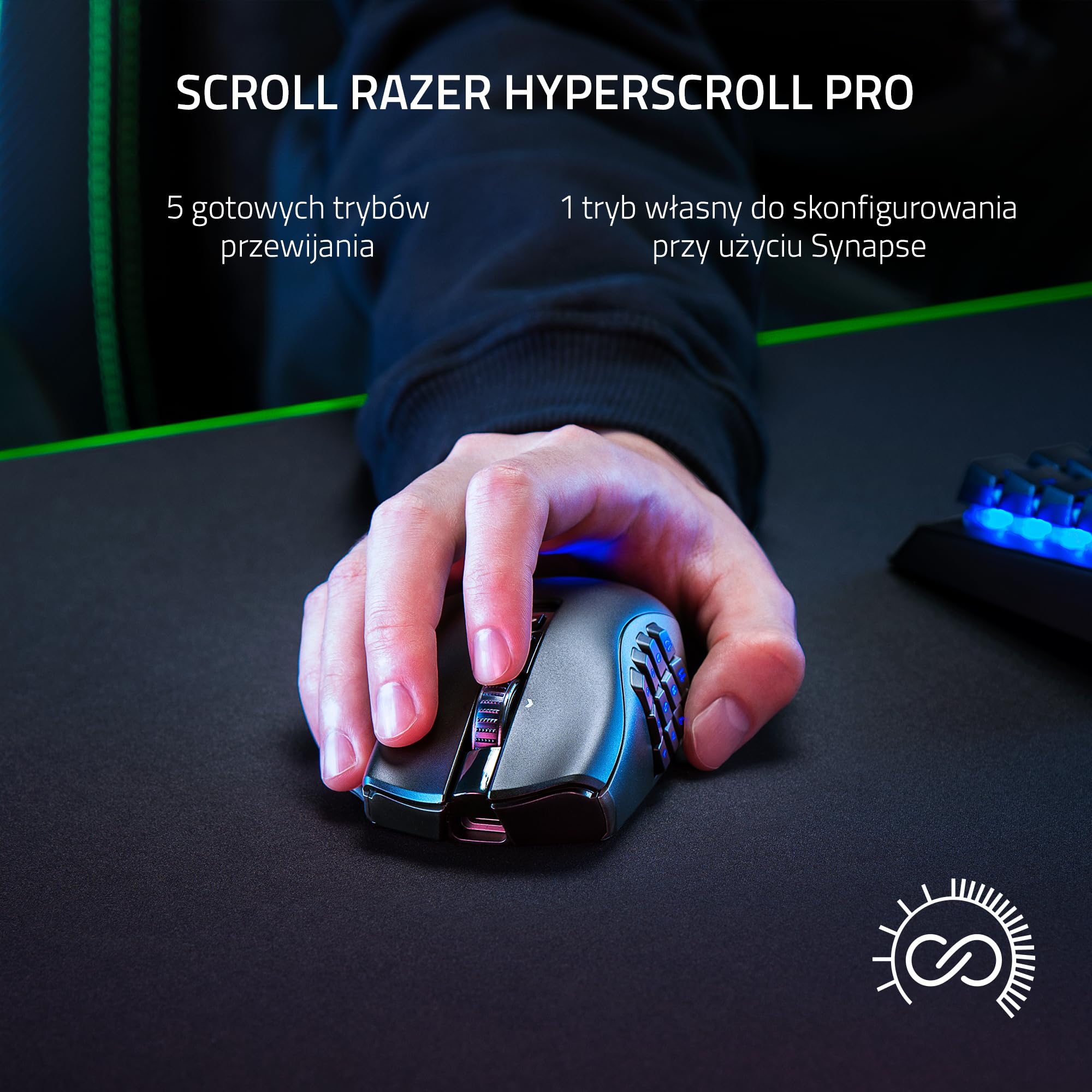 Razer Naga V2 Pro - ergonomiczna mysz do gier MMO z 16