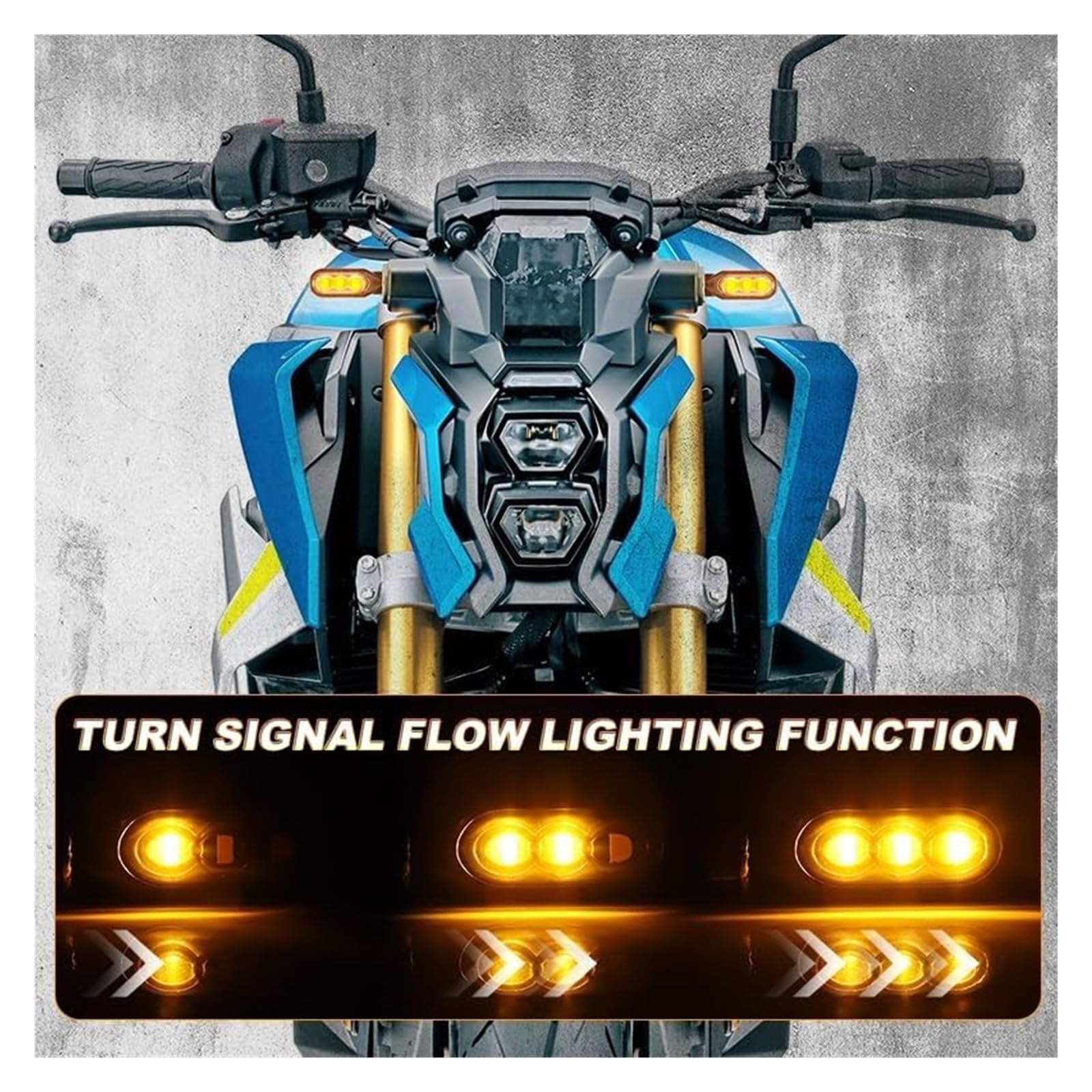 Indicatore Direzione Moto Per Yamaha LED Per Moto Indicatori Di Direzione Ambra Fluente Lampada Intermittente(Color4pcs)