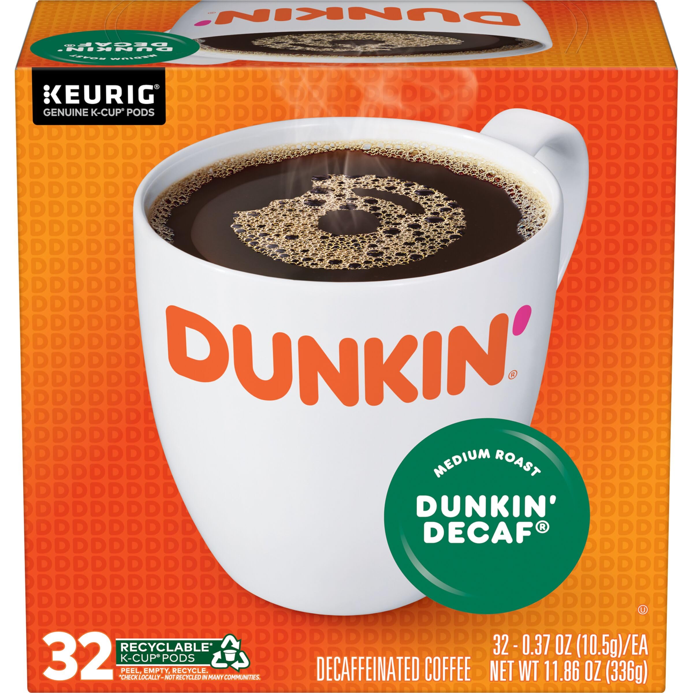 Dunkin' Decaf Original Blend K-Cup Pods