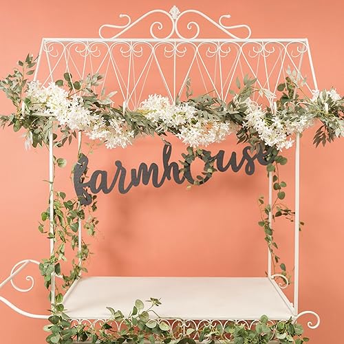 ELITE FLORAL Paquete de 24 lilas artificiales blancas para colgar 78 pulgadas de largo decoración de boda para interiores y exteriores decoración