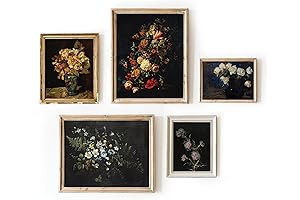 5 Vintage Art Prints, Dark Academia Room Decor, Farmhouse Wall Art Set