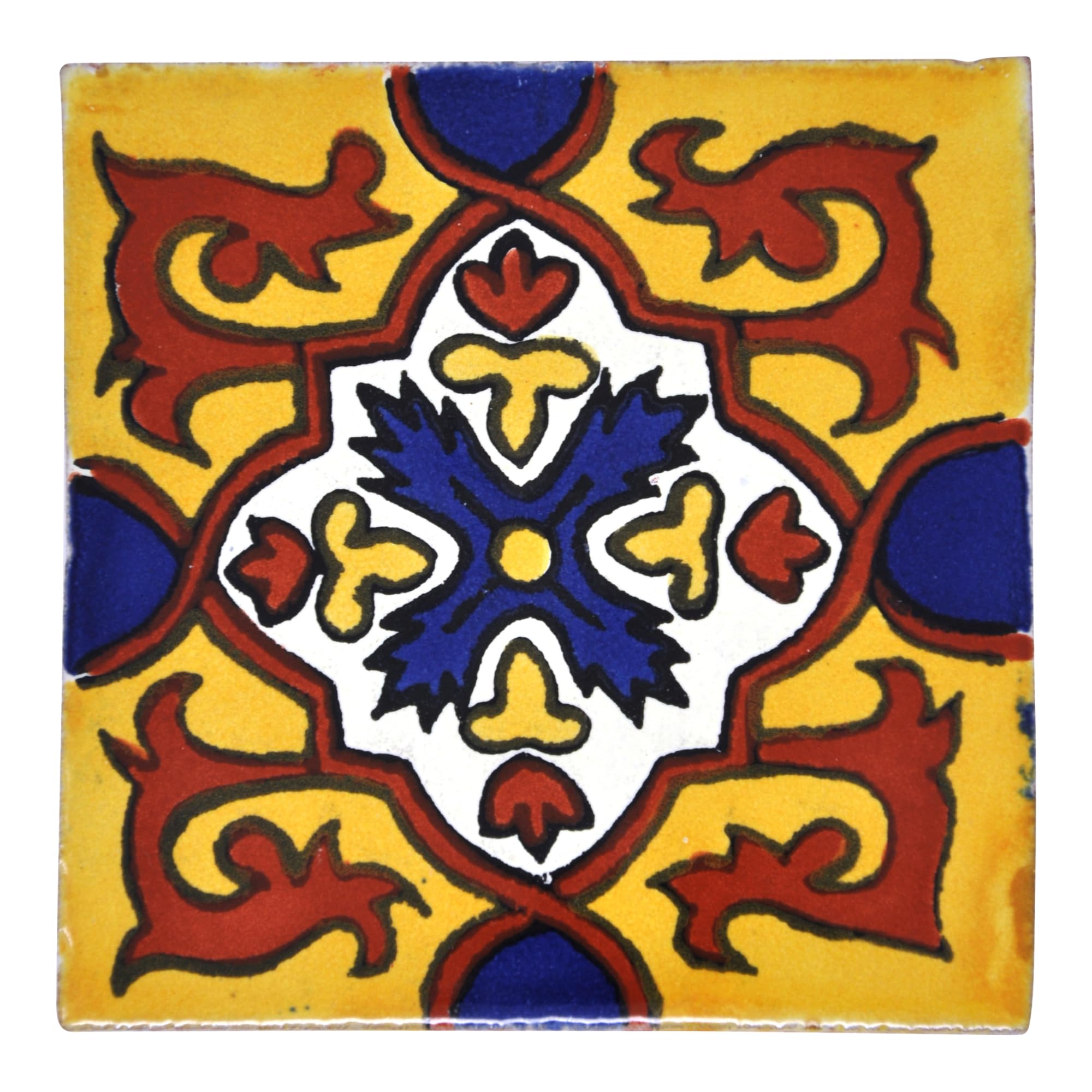 Tumia LAC Azulejos Mexicanos Artesanales de Talavera de 10.5cm