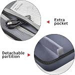 GWCASE Cas de transport dur pour NIIMBOT B1 & B21 Label Maker, organisateur de stockage de voyage étanche avec diviseur mobile pour imprimante, bandes supplémentaires & Câbles, idéal pour les petites entreprises & Sommaire - Gris foncé