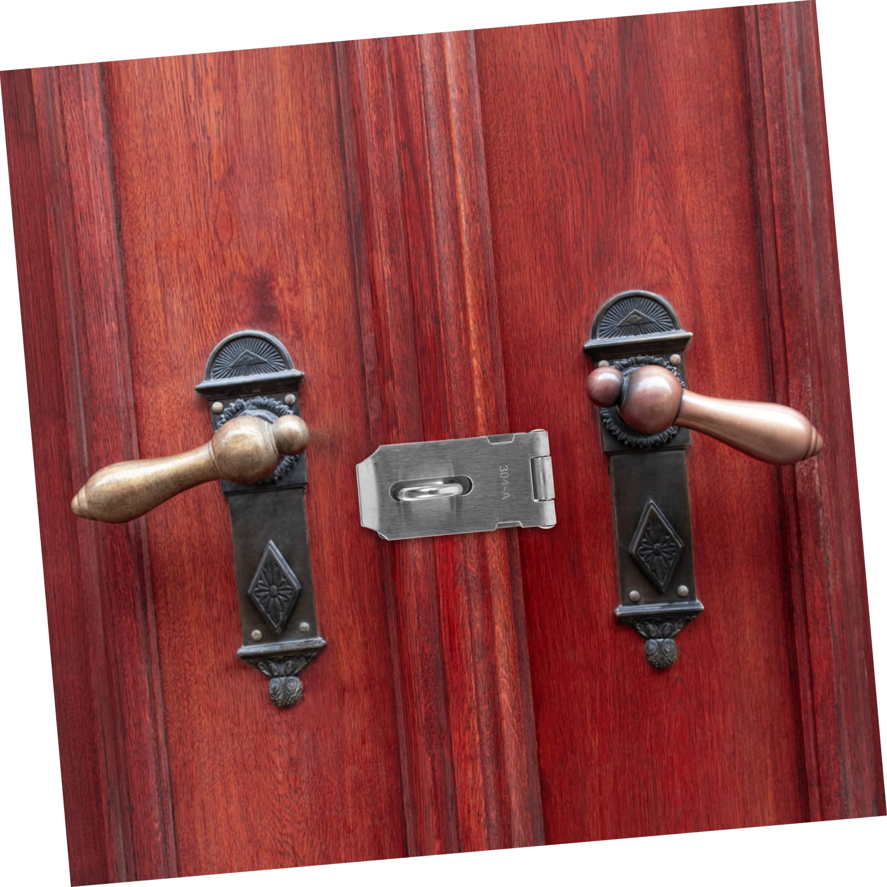 Tofficu 5 Ensembles Lot De Targettes Acier Inoxydable Avec Serrure Hasp Latch Durable Pour Portes Fenêtres Armoires Installation Facile Sécurisée 2 Pièces * 5