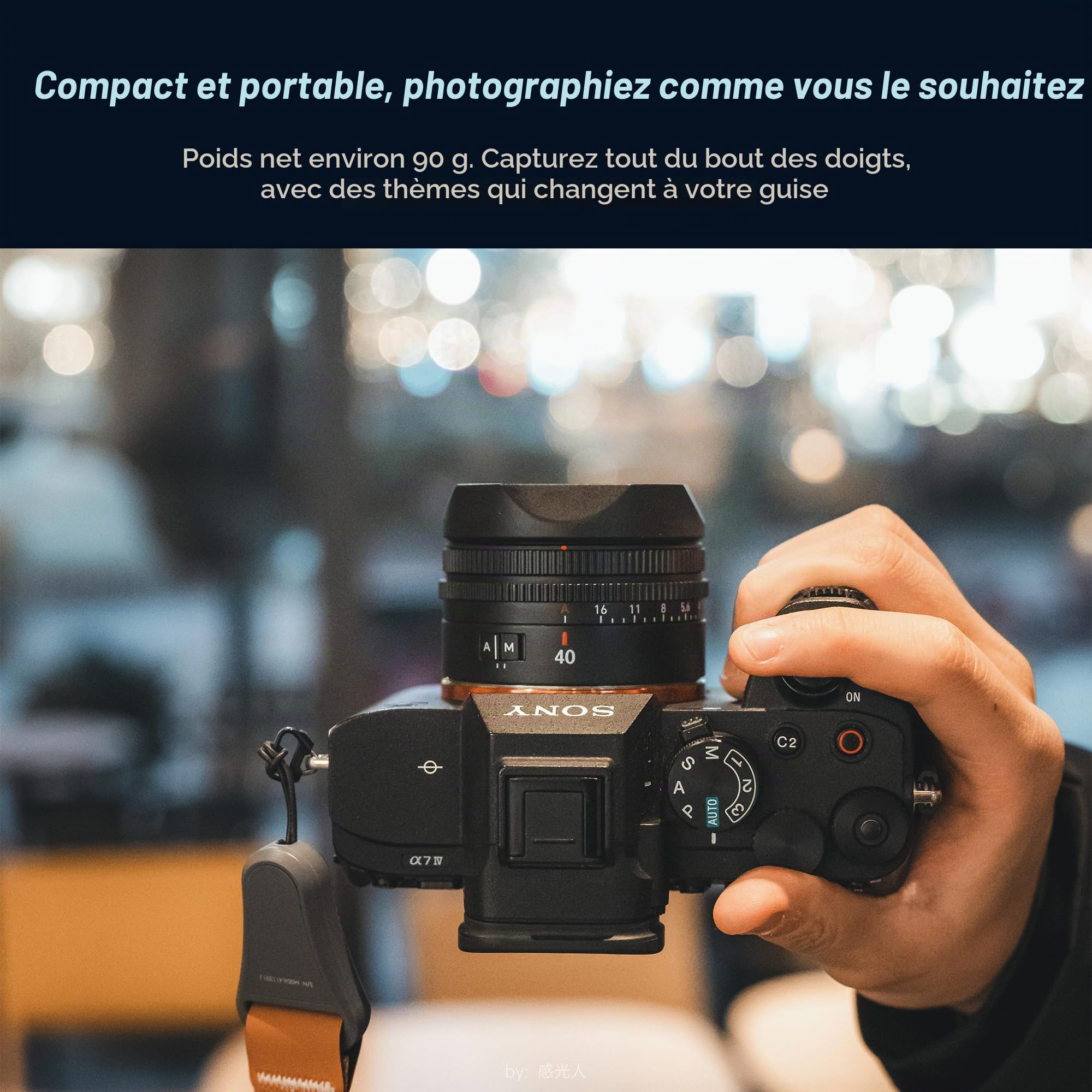 Objectif 7artisans AutoFocus 40 mm F2.5 Plein Format avec Mode Auto/Manuel Compatible avec Les modèles Sony FX A1, A9, A7M, A7R, A7S, A7C, ZVE (FX3, A9II, A7M2, A7S2).