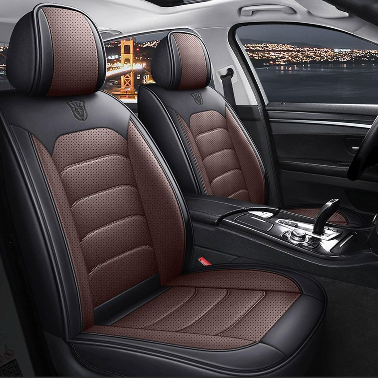 Full Set Seat Covers for Mahindra Xylo Customized Leather Seat Covers For Front And Rear Rows Airbag Compatible(Color:Gray)