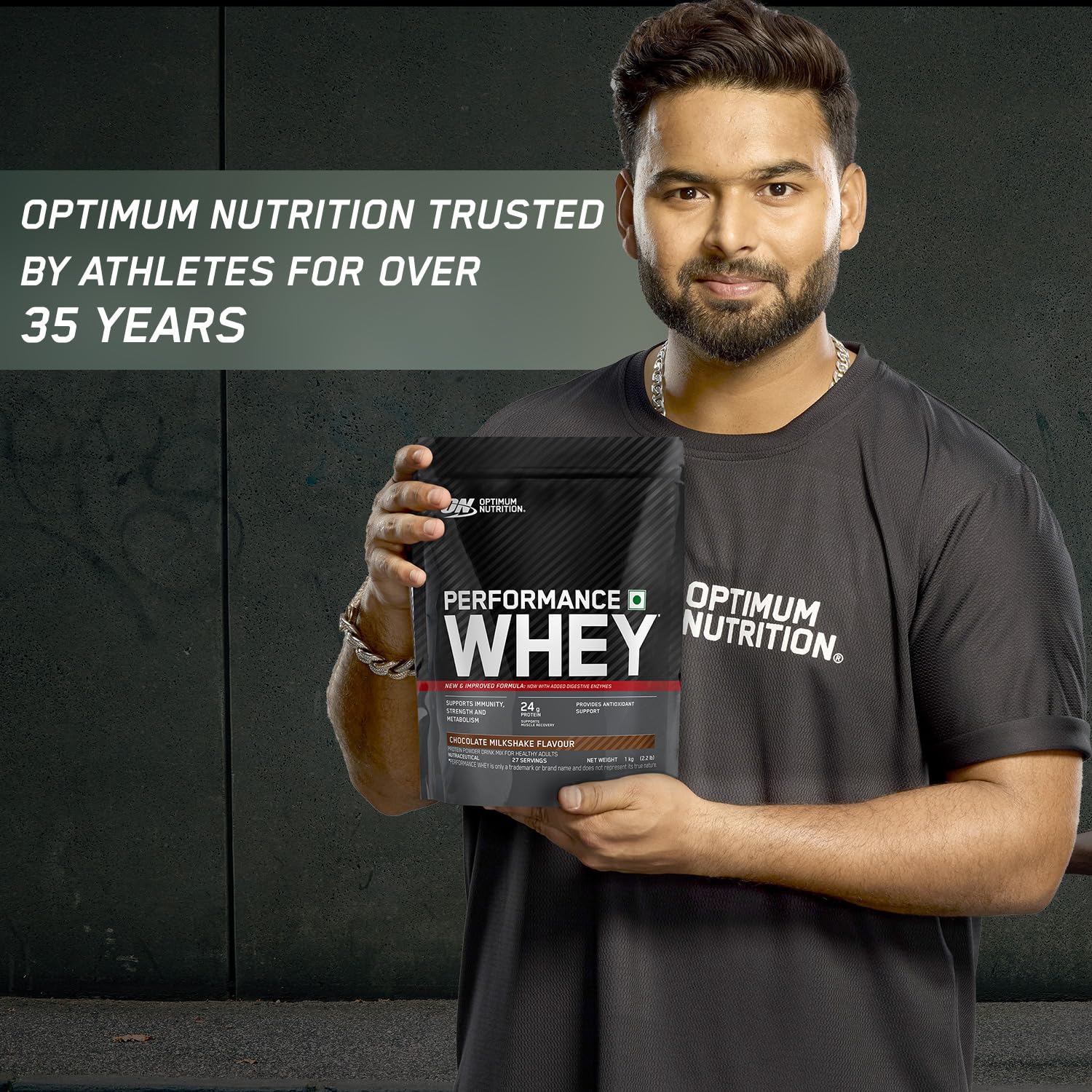 Optimum Nutrition (ON) Performance Whey Protein Powder, 24g Protein,1Kg (Chocolate Milkshake), Ultra-Filtered and Concentrated All-Whey Protein — Amazon image 9