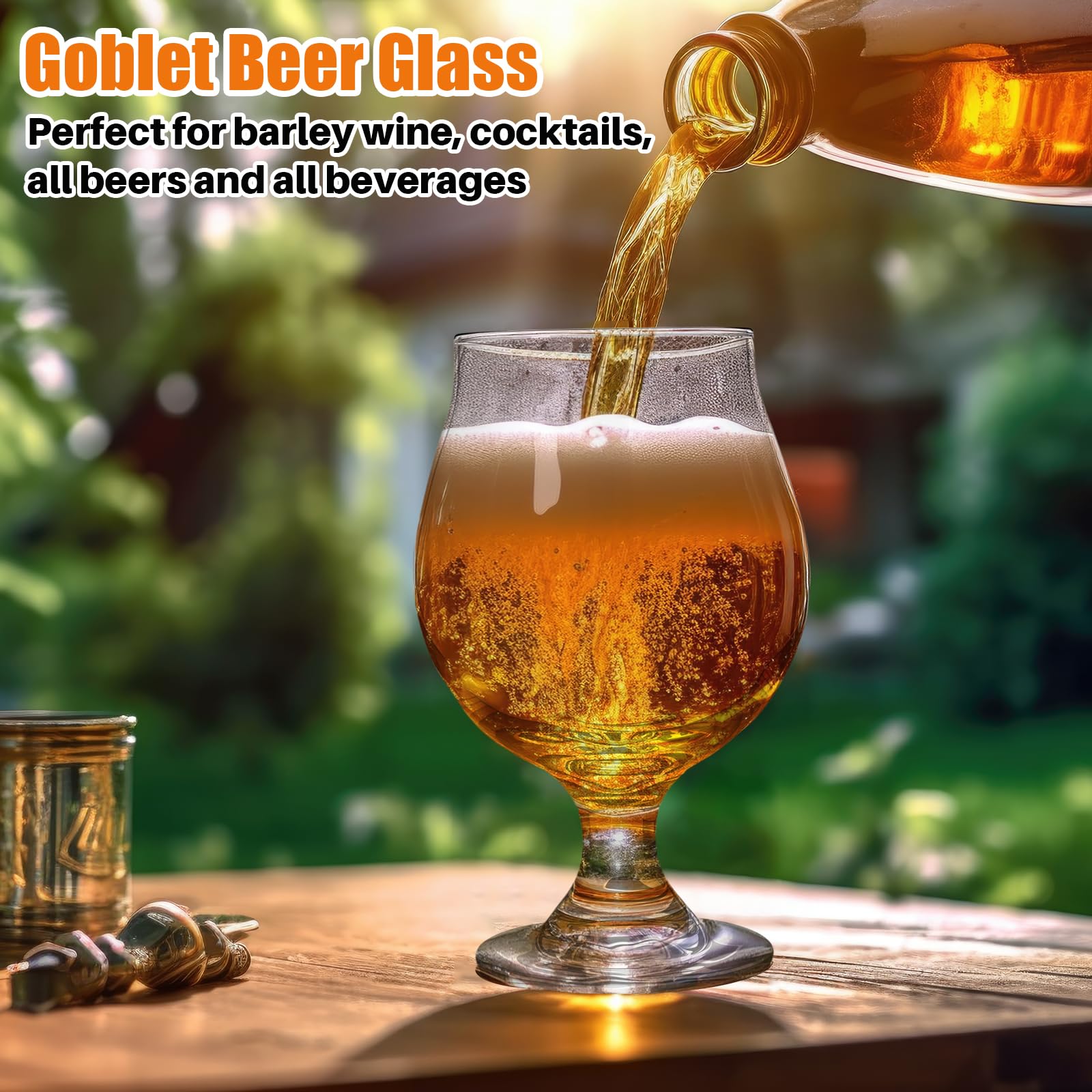 Sabary Juego de 12 vasos de cerveza clásicos de 16 onzas, estilo belga, tulipán, para despedida de soltero, fiesta de anfitrión, cristalería, IPA Ale Pilsner belga