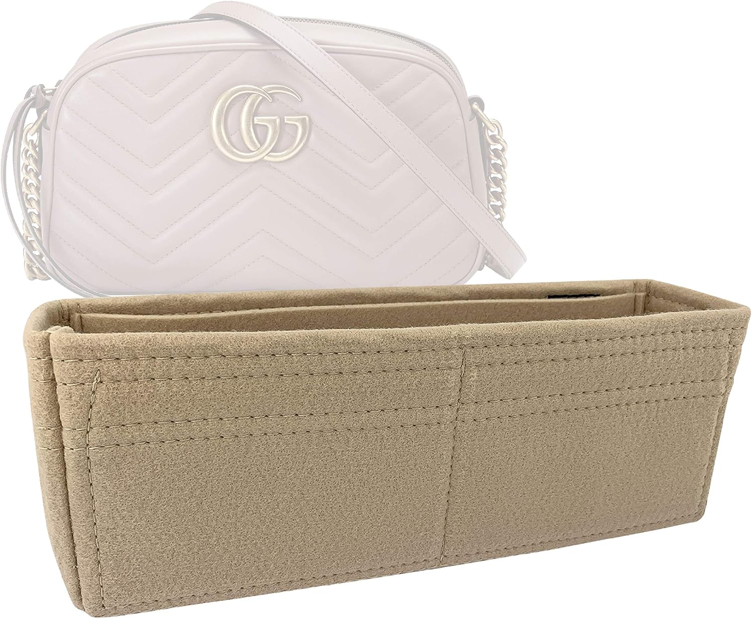 Zoomoni Bag Organizer for Gucci GG Marmont Matelasse Shoulder Camera (Small) - Premium Felt (Handmade/20 Colors)