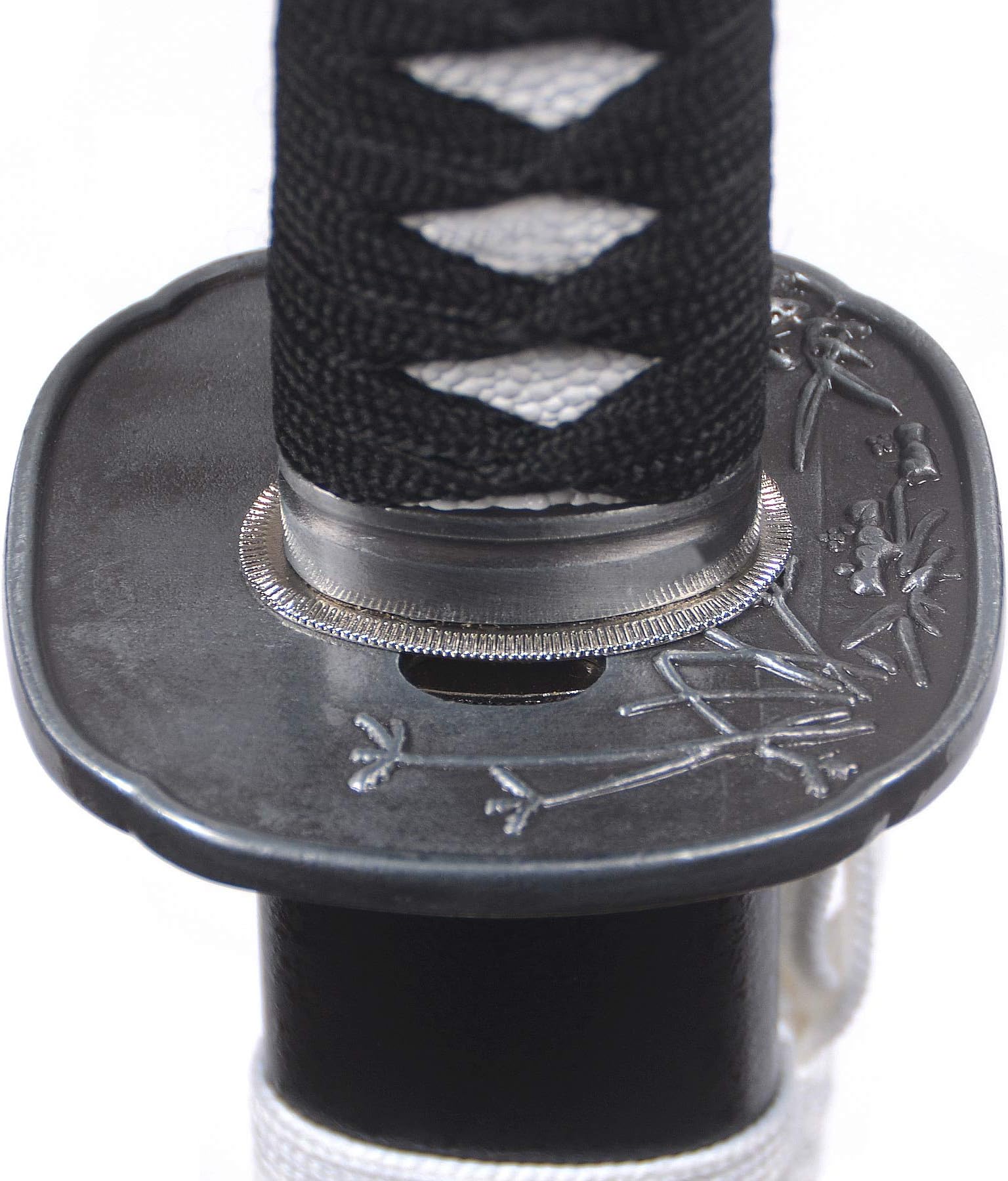 Kasne Katana Swords Japanese Samurai Sword, Fully Hand Forged, 1095 High Carbon Steel, Full Tang, Sharp,Black Scabbard