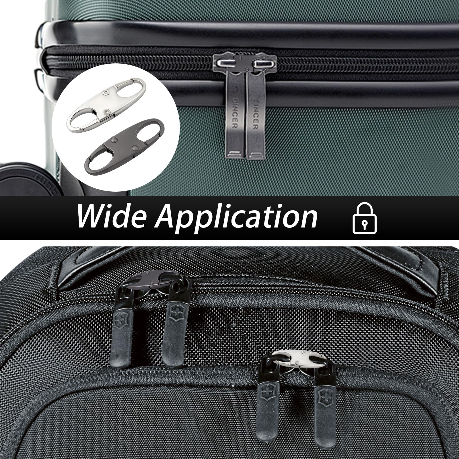 Amazon.com: LCCHOLV 4PCS Zipper Clips Anti Theft - Double Opening