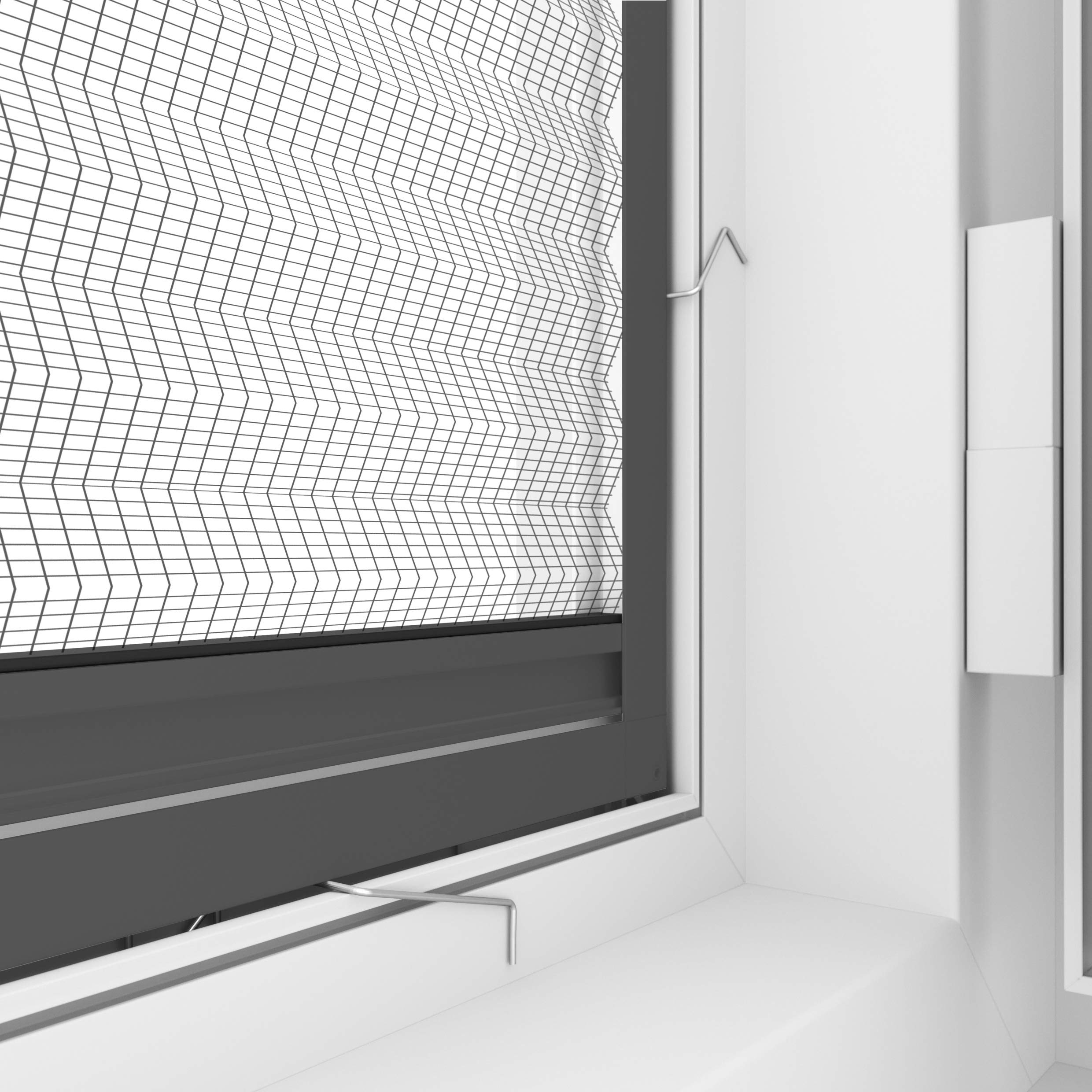 Windhager Expert 03245 Plissé venster Ultra Flat, insectenbescherming voor ramen, vliegengaas, musquitobescherming, zelfbouwpakket 130 x 150 cm, antraciet Windhager Expert 03245 Plissé venster Ultra Flat, insectenbescherming voor ramen, vliegengaas, musquitobescherming, zelfbouwpakket 130 x 150 cm, antraciet