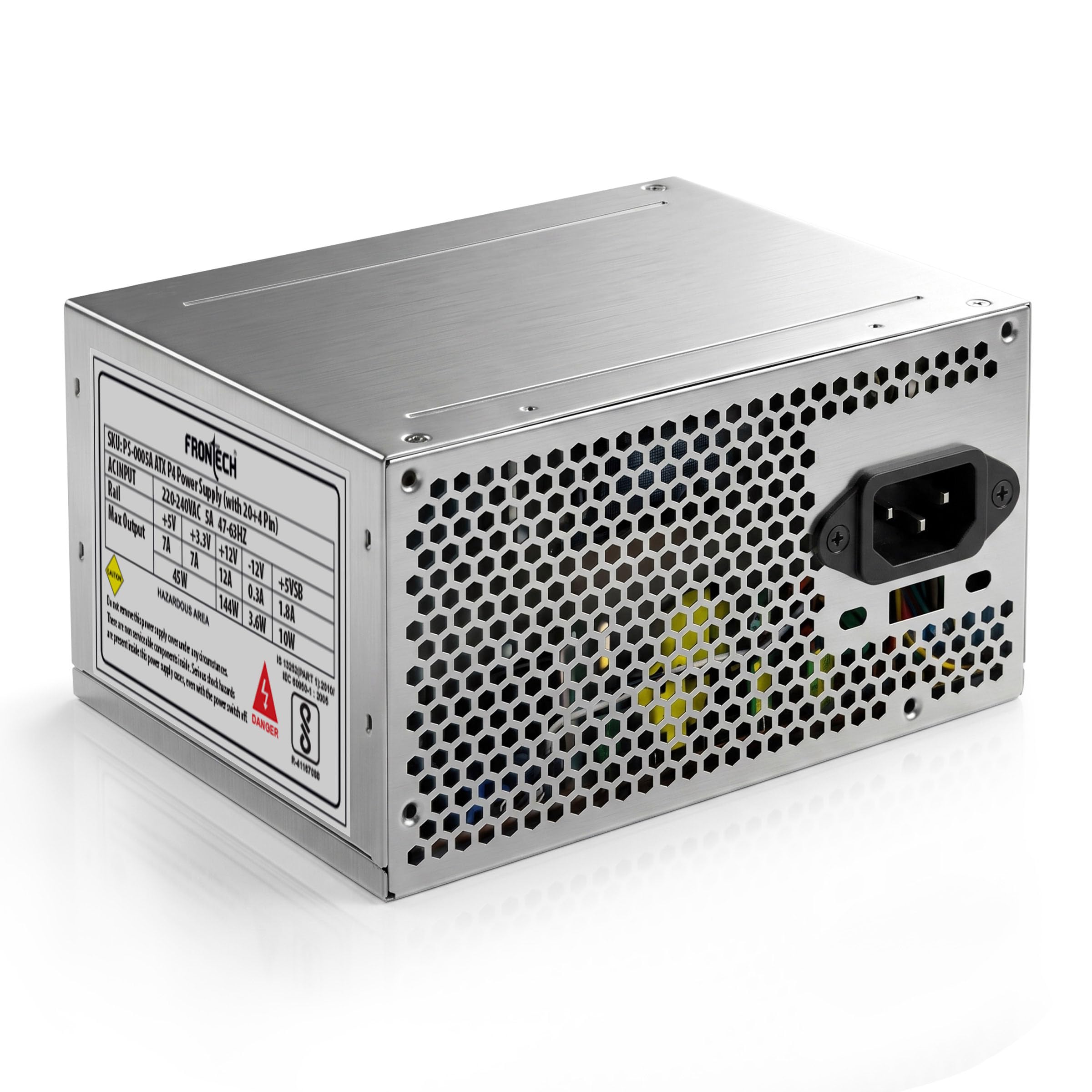Frontech ATX P4 Computer SMPS Power Supply | 450W | 80mm Smart Silent Cooling Fan | 8(6+2) PIN PCI-E | Built-in Dual Power Protection (PS-0005A)-image-36