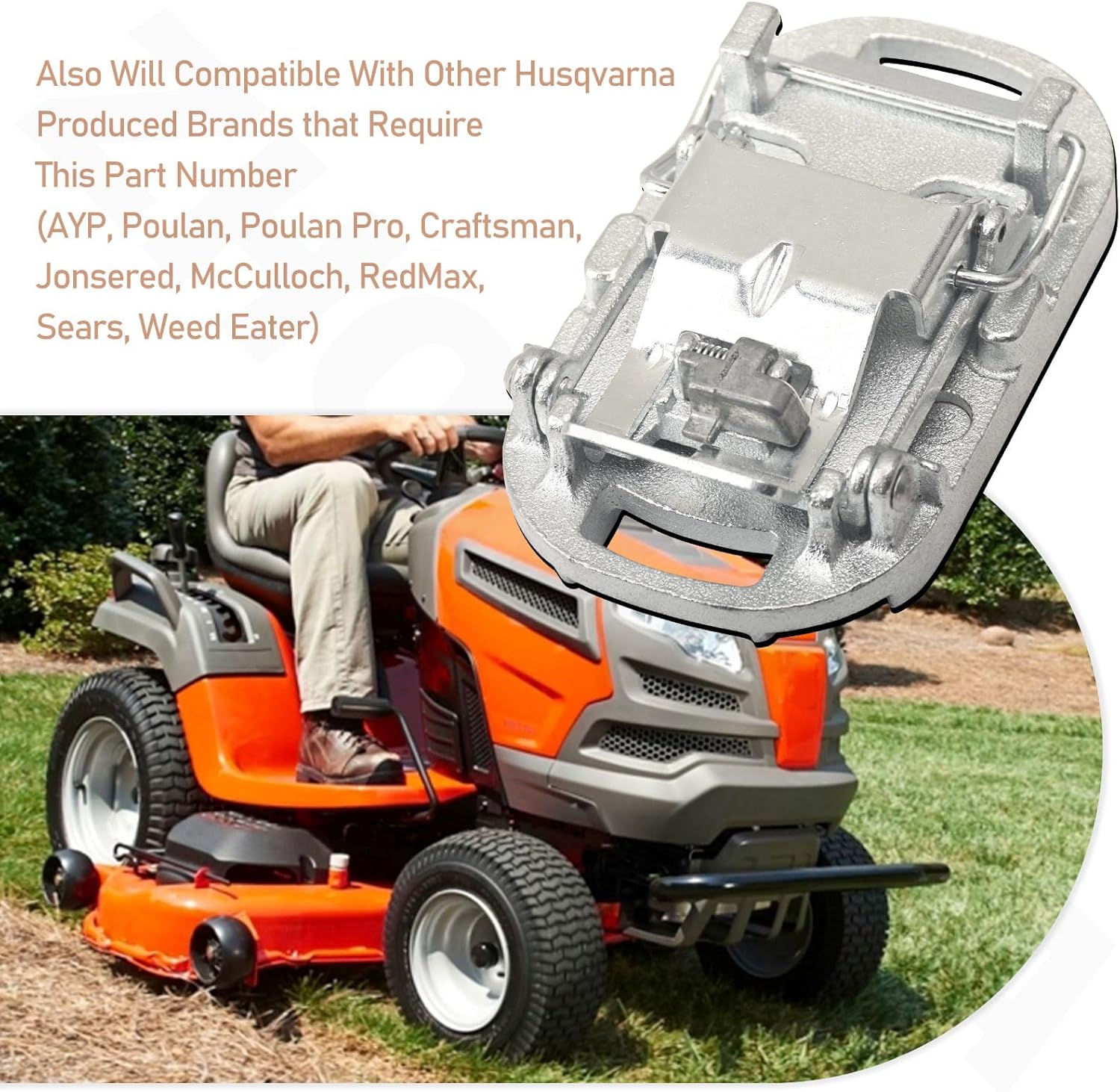 580954003 Lawn Tractor Blade Holder Compatible with Husqvarna, AYP, Craftsman, Jo-nsered, Revolution Blade Holder for YT48CS YTH224 YT42CS GT54CS GT54LS CTH224TFI