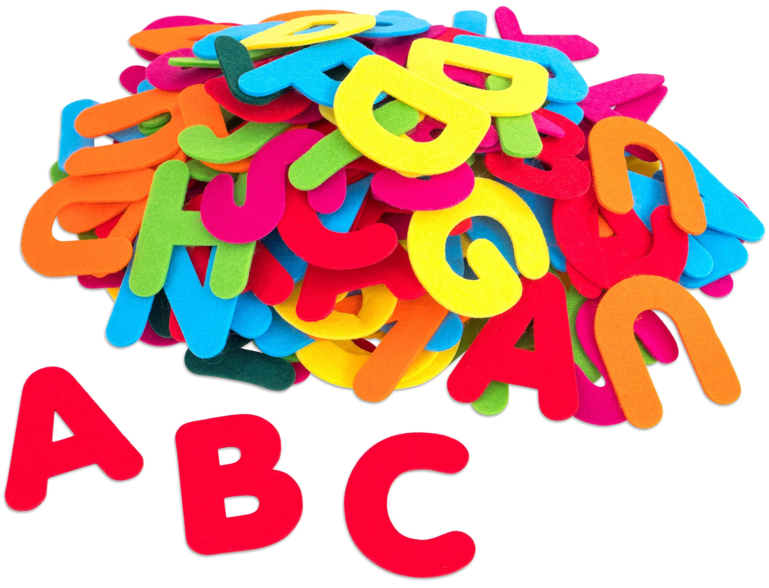 Ameisenkeks Filzbuchstaben 150 Stück - Bunte Großbuchstaben 8x7cm Zum Basteln