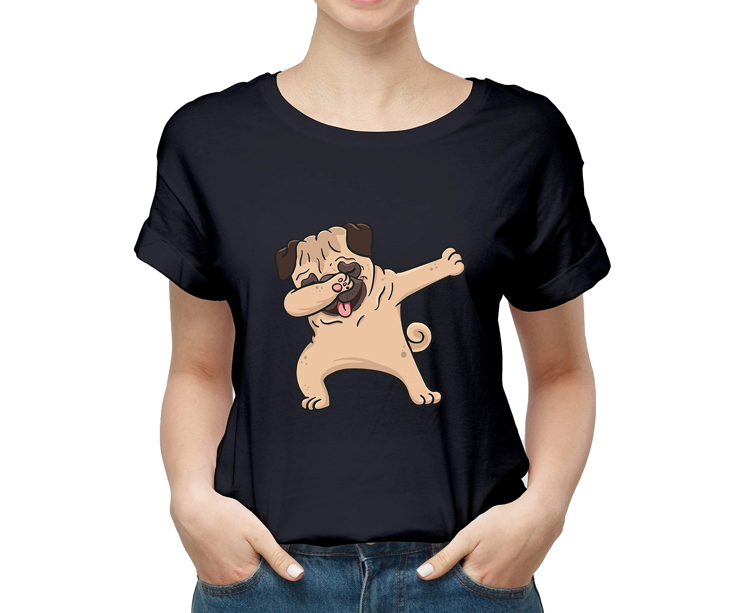 Vegon Kart Dog Pug 100% Cotton Round Neck Graphic Printed T Shirt for Men Women,Dog lovert Shirt, Dog Pattern t Shirt, Pet Lover t Shirt. Black (B0CD8DP41D) Amazon Price History, Amazon Price Tracker