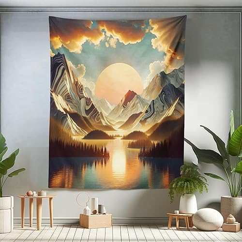 Miniatura 191 de Ambesonne Tapiz gótico, patio con hiedra encantada en la puerta antigua al bosque, colgante de pared ancho para dormitorio, sala de estar, 2-Verde