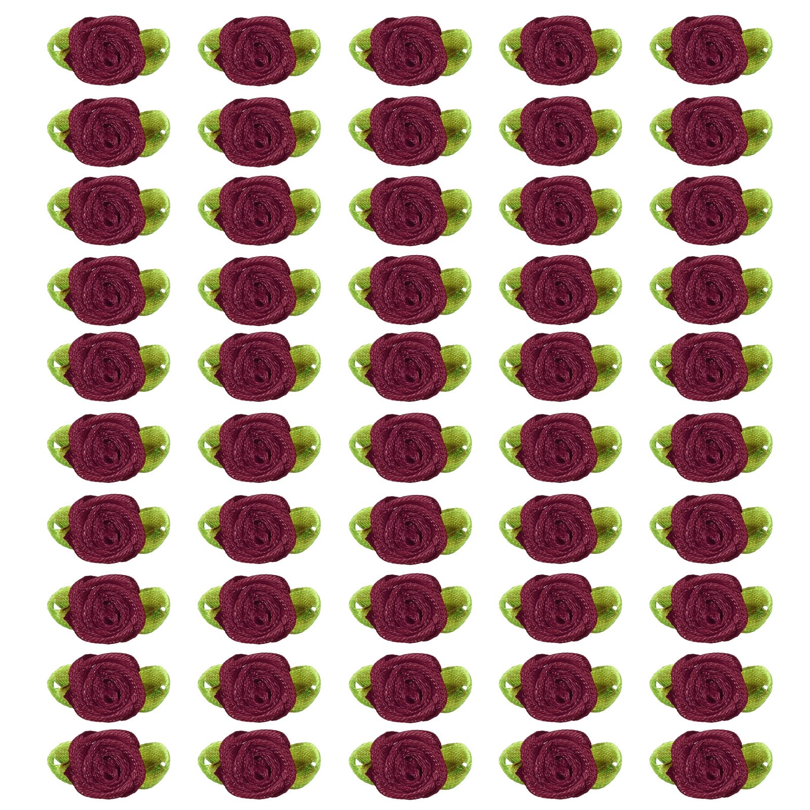 PATIKIL 15mm Tiny Satin Ribbon Rose