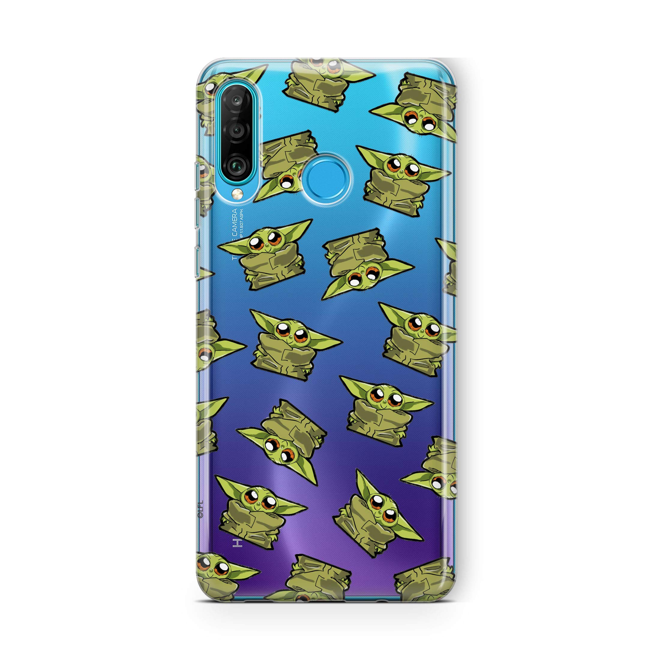 ERT GROUP mobile phone case for Huawei P30 Lite original and officially Licensed Star Wars pattern Baby Yoda 008 optimally adapted to the shape of the mobile phone, partially transparent