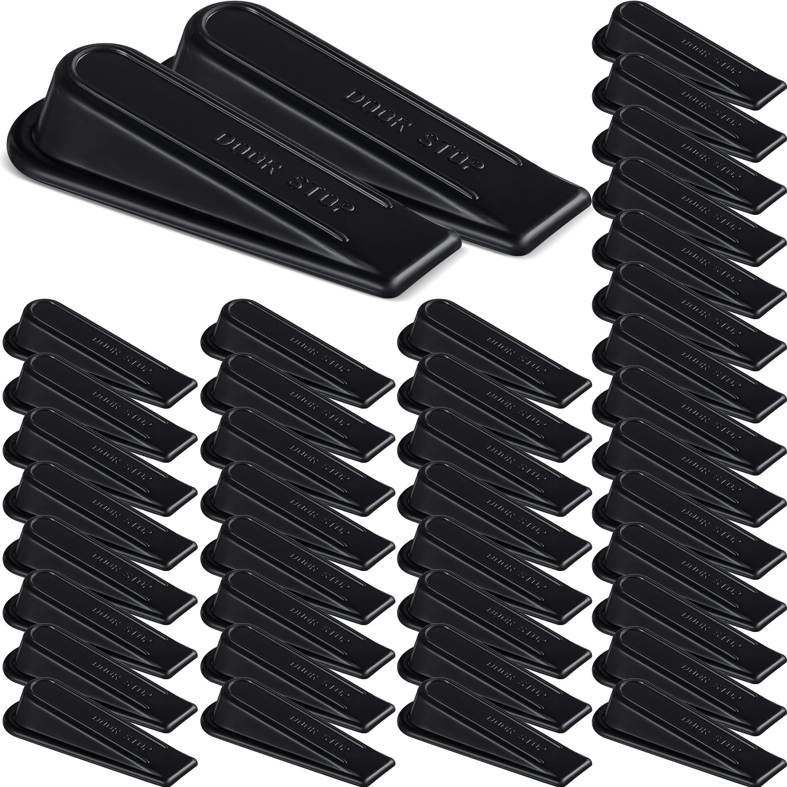 Frienda 36 Pcs Door Stoppers Heavy Duty Door Stop Wedge Rubber Door Stoppers for Door Bottom Carpet Tile Concrete Wooden Floor