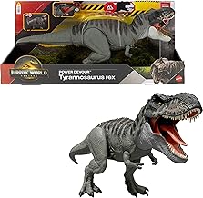 Mattel Jurassic World Rebirth Power Devour Tyrannosaurus Rex Dinosaur Figure with Tongue Activated Constant Chomp, Lights & Sounds, Digital Play