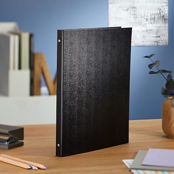 Exacompta - ref. 51151SE - 1 Rigid PP binder - 4 round rings, diameter 15 mm - Spine 20 mm - External dimensions: 32 x 25.6 cm - A4 file format - Colour: black