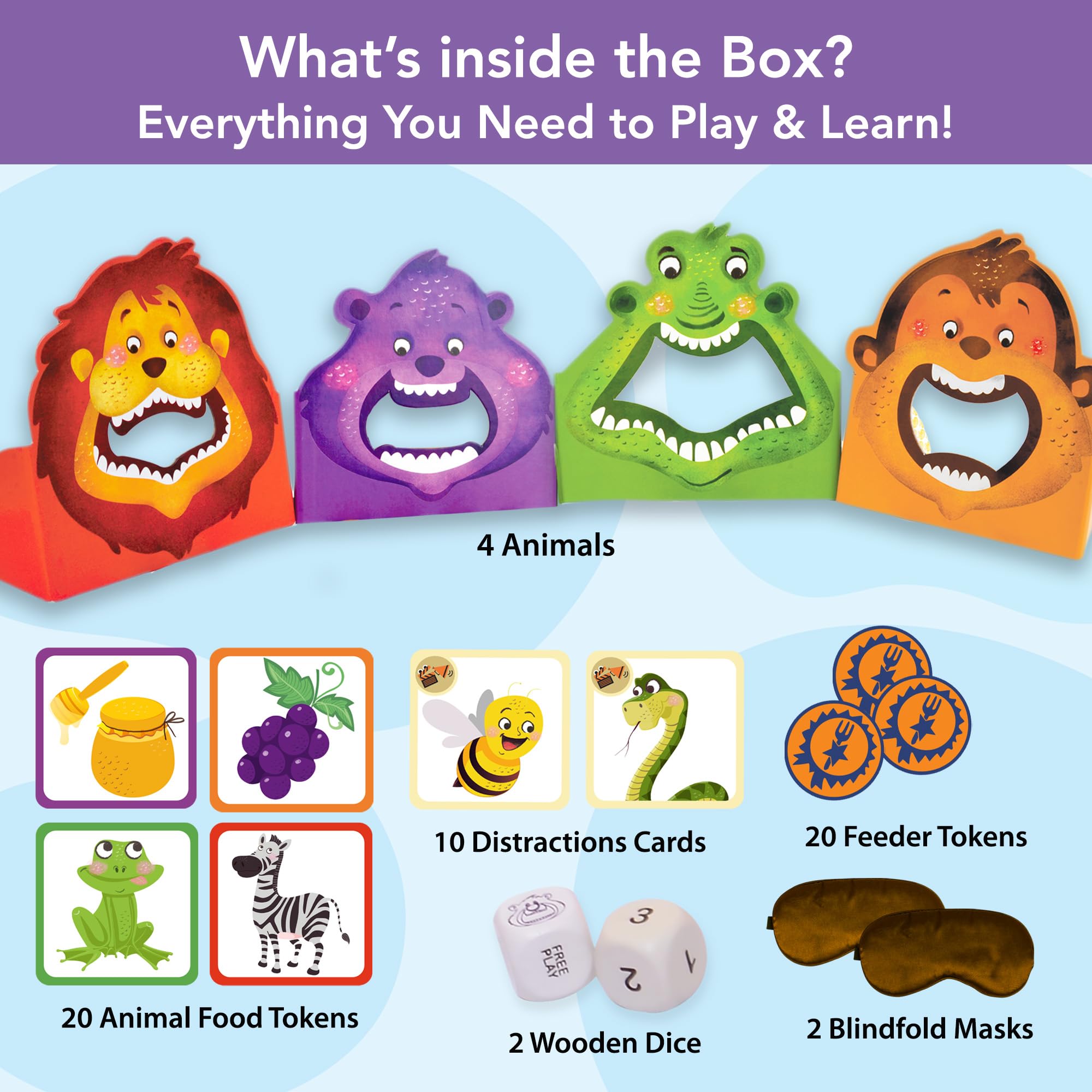 Chalk & Chuckles Hungry Four Memory Game, Learning & Educational Toy, Preschool Activity Kit, Gifts for Kids, Boys & Girls, Ages 3, 4, 5, 6, 7 Years, Perfect for Home, School, Playdates - Image 3 thumbnail