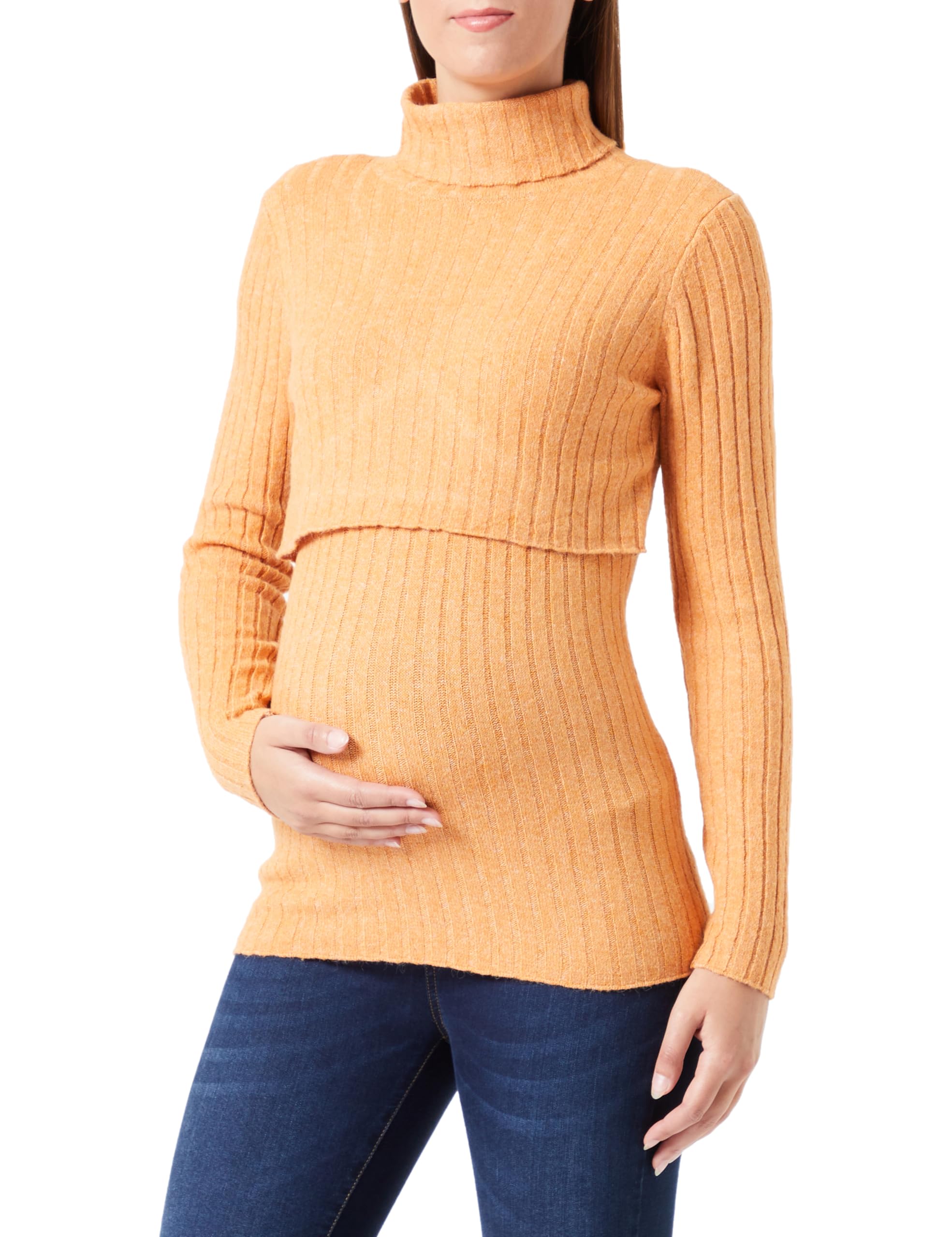 MAMA.LICIOUS Mlsuniva June L/S Knit Top Maglione Lavorato a Maglia Donna