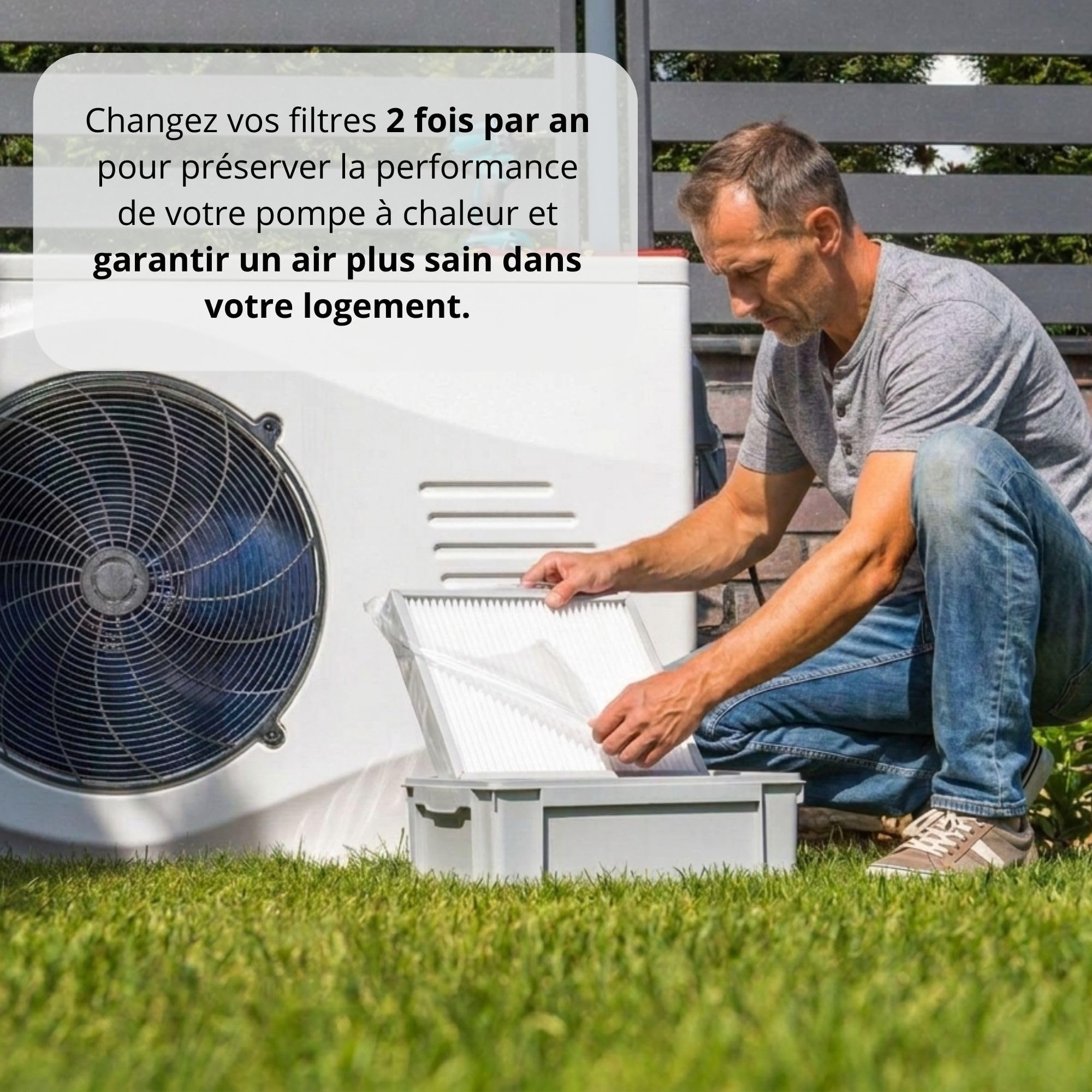 Lot de 4 Filtres M5 – Compatibles ALDES T.One AQUAAIR – 501x483x20 mm – Pompe à chaleur, VMC, Climatiseur – Double Flux – Livraison Offerte Entreprise Française