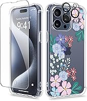 Vista 55 de GVIEWIN - Funda para iPhone 11 con protector de pantalla + protector de lente de cámara, cubierta protectora transparente suave de poliuretano