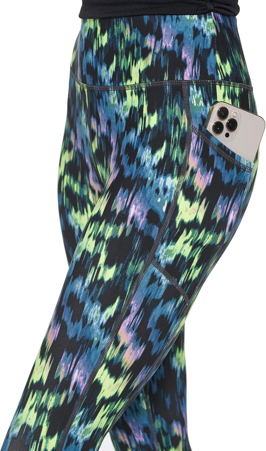 DKNY Womens Tight Printed High Waist Performance Leggings