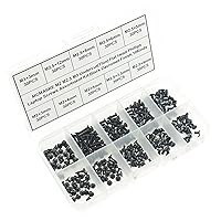 Vista 8 de Kit surtido de tornillos Phillips de cabeza plana M2 M2.5 M3 para laptop, acabado negro Dacromet (300)
