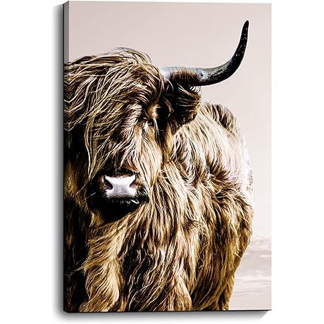 Highland Cow Wall Art: Elevate Your Home with Rustic Charm