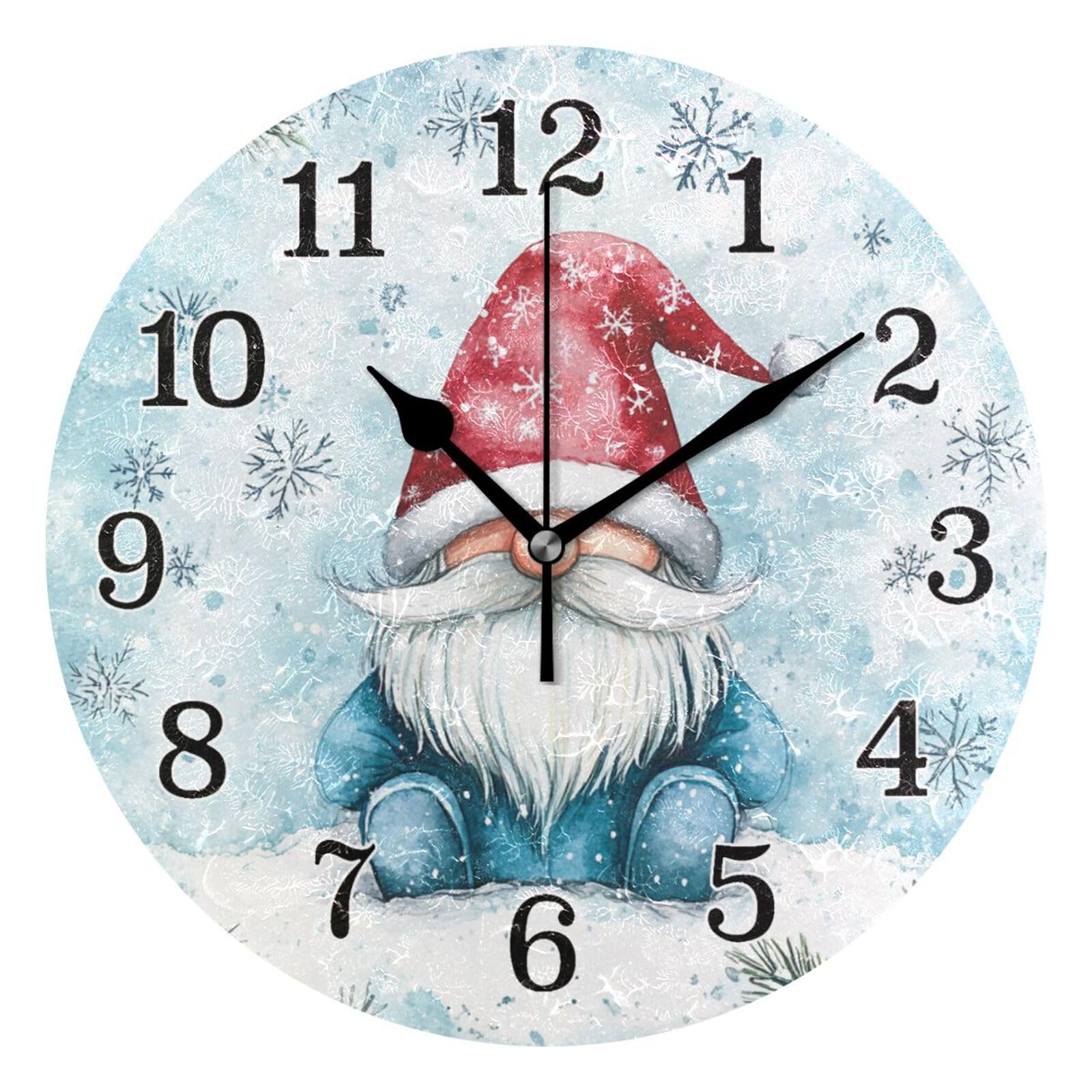 Horloge murale sans tic-tac KLL ronde de 25,4 cm pour retrouver un sommeil calme