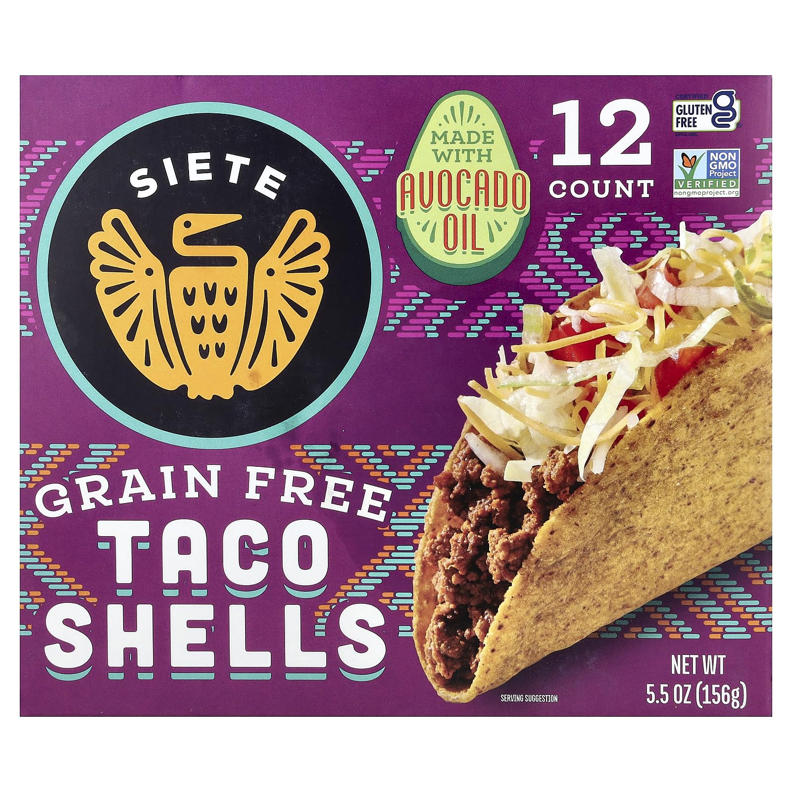 Amazon.com: Siete Family Foods, Taco Shells Grain Free, 5.5 Ounce : Grocery  & Gourmet Food