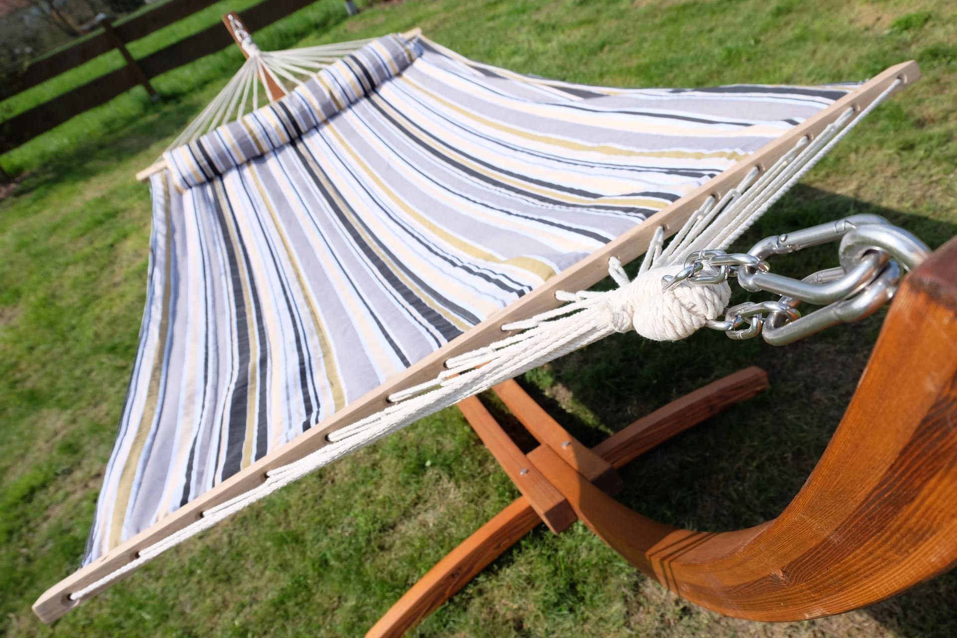 AS-S 320cm XL Limited Edition Cadre de hamac du Bois de mélèze avec hamac HM3-LIM de, Farbe:HM3-NAGUA