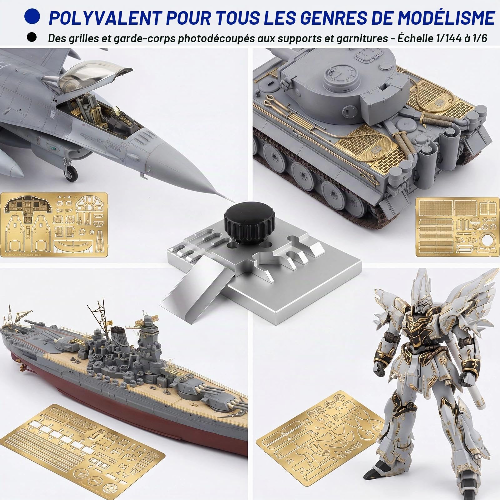 Cintreuse en métal pour pièces gravées photo - Outil de cintrage en métal - Outil de pliage pour modélisme, accessoires de loisirs créatifs (4552)