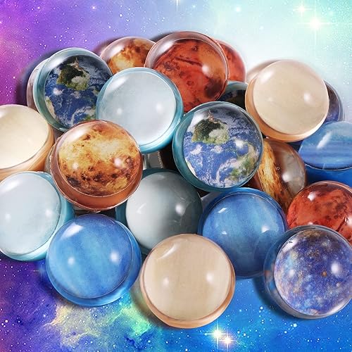 Miniatura 2 de Pllieay 24 bolas hinchables con temática de ocho planetas del sistema solar espacial para recuerdos de fiesta de niños, relleno de bolsa de regalo,