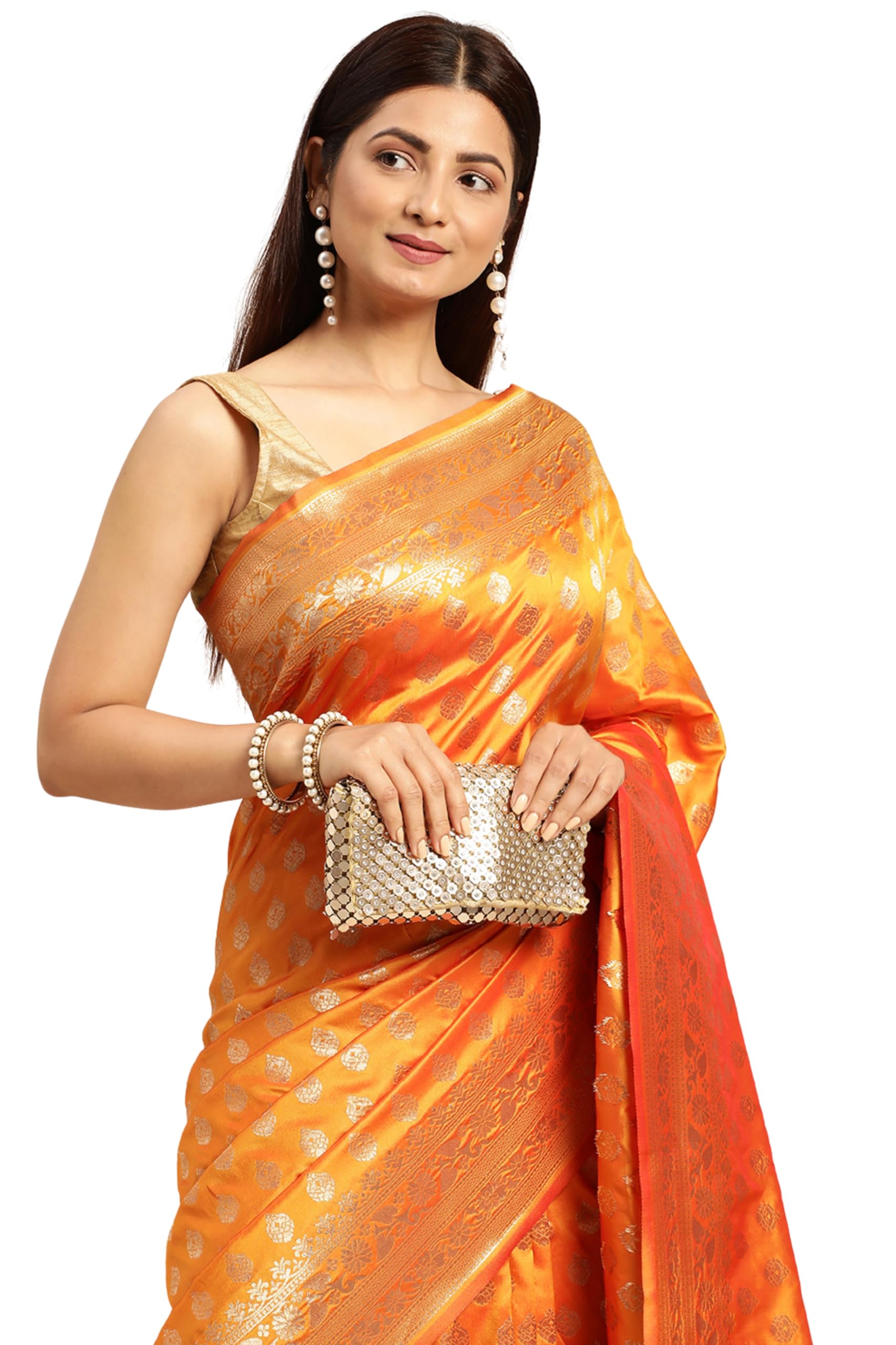 Women's Pure Soft Silk Banarasi Saree and Unstitched Blouse Piece | Saree Blouse for Women | Silk Saree Pure Silk-image-22