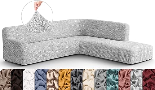 PAULATO BY GA.I.CO. - Funda para sofá PAULATO BY GA.I.CO. - Funda de sofá modular con otomana, funda elástica para sofá esquinero, funda de sofá,