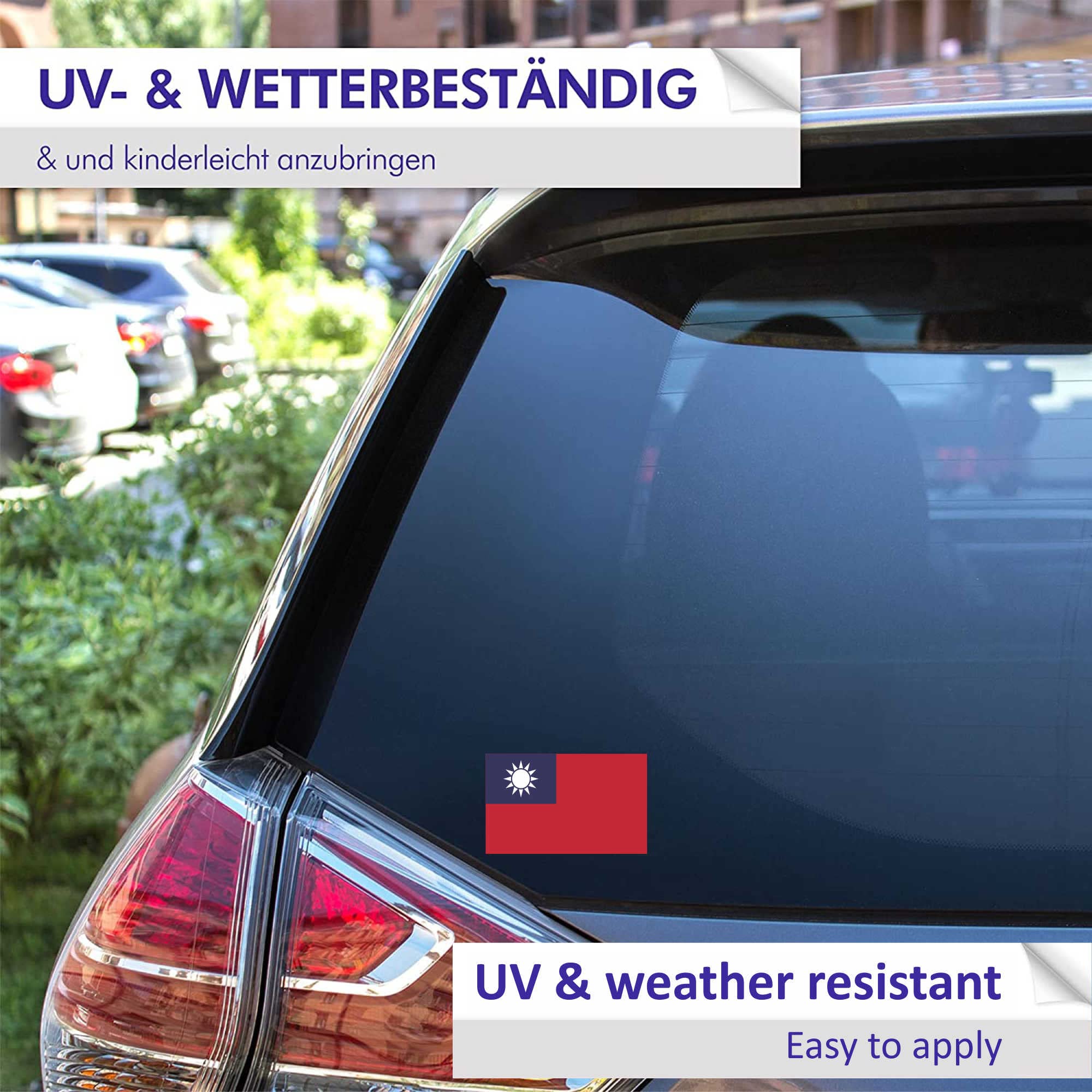 INDIGOS UG Mini-Flaggen Aufkleber – 24 Stück, 33x20 Mm, Wehendes Design, Wetterfest & Vielseitig