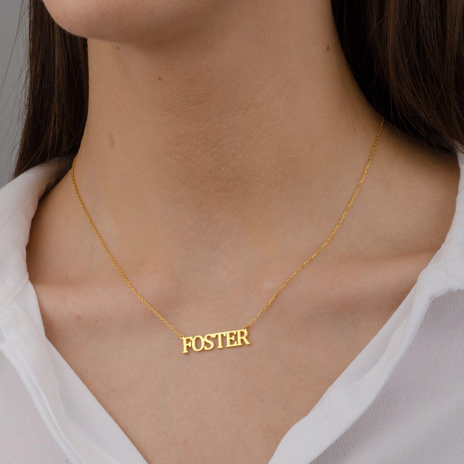 Personalizzato argento collana con nome, delicato su misura oro gioiello Natale compleanno damigella