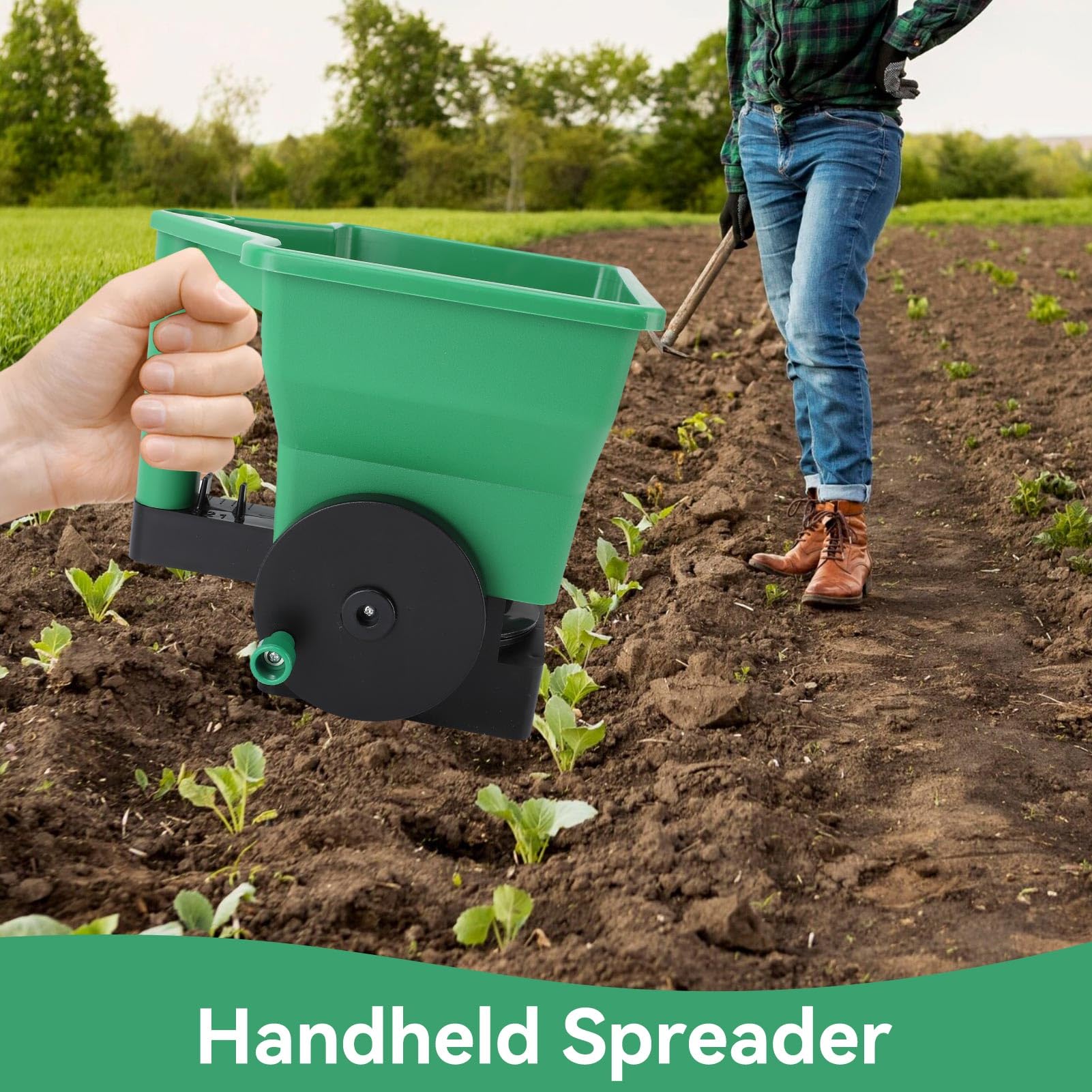 Spandiconcime manuale manuale da 3 l, per risparmiare manodopera, per prato e giardino, per fertilizzante sale, piccoli cortili e giardini