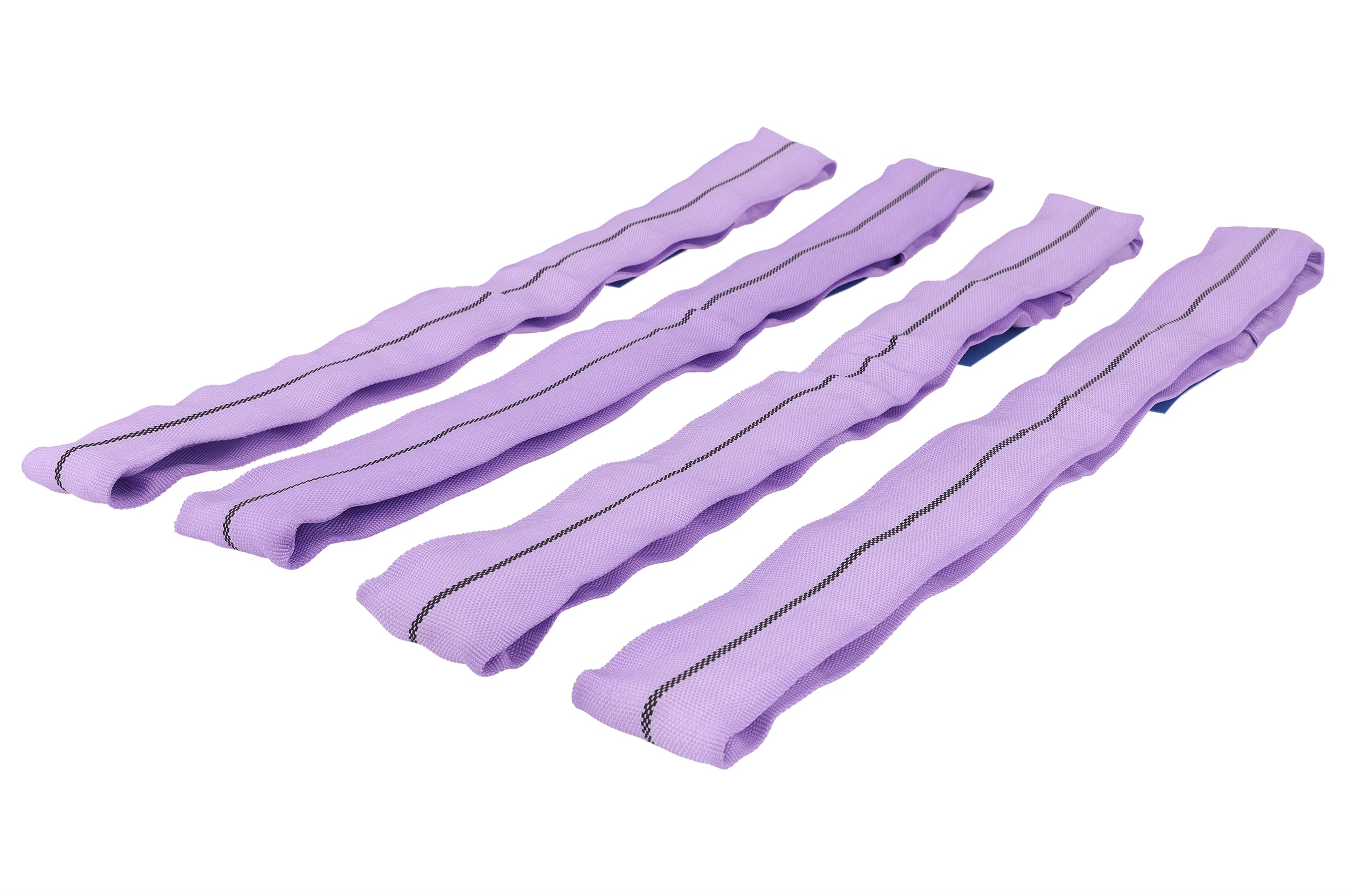 Sandax Lot de 4 boucles rondes professionnelles en polyester, élingue à glissement de 1 tonne (1 t), charge nominale (1 000 kg), 1 m de circonférence, longueur utile 0,5 m, une couche selon la norme