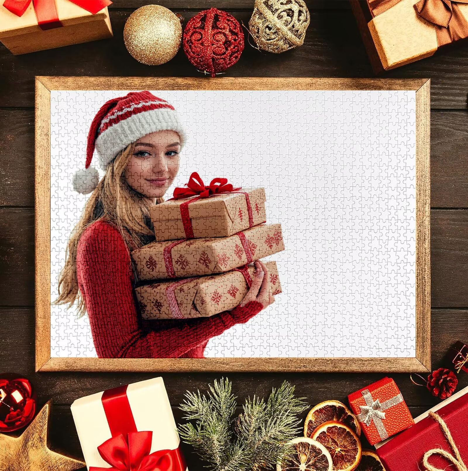 Puzzle Personalizado con Foto, Personalizada Rompecabezas Personalizado Diseña tu Logo Foto o Texto, Personalizado Navidad Halloween San Valentín Parejas Niños Familia Amigos h-3045