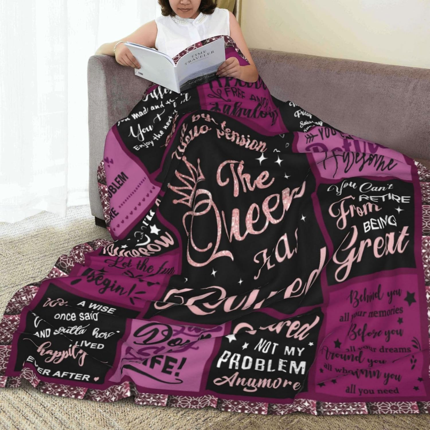 Retirement Gifts for Woman 2025, Retirement Blanket Gifts for Women, Best Retirement Gifts Ideas, Coworker Leaving Gift Retired Throw Blankets 50"X60" - Image 2